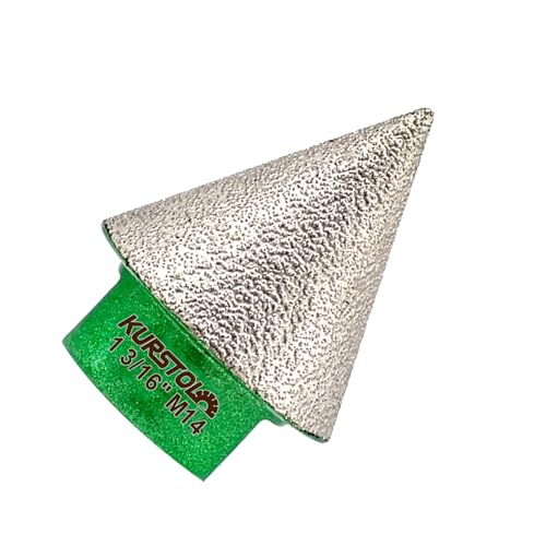 KURSTOL Diamant Fräser Bit – Diamant Abschräg Bit 30 mm x M14 Gewindewinkelschleifer,zum Formen von Vergrößern von Reinigungslöchern von Granit, Marmor, Porzellanfliesen von KURSTOL