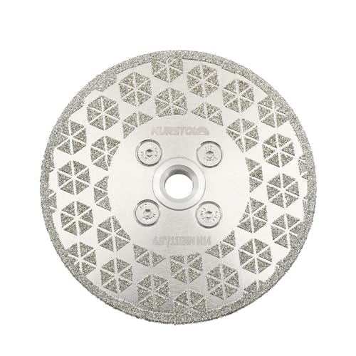 KURSTOL Diamant Trennscheibe - Diamantklinge 115mm Diamanttrennscheibe,Engelsschleifer Dorn 22mm-16mm Gewinde M14 zum Schneiden und Schleifen von Keramikfliesen, Porzellan, Granit, Marmor von KURSTOL