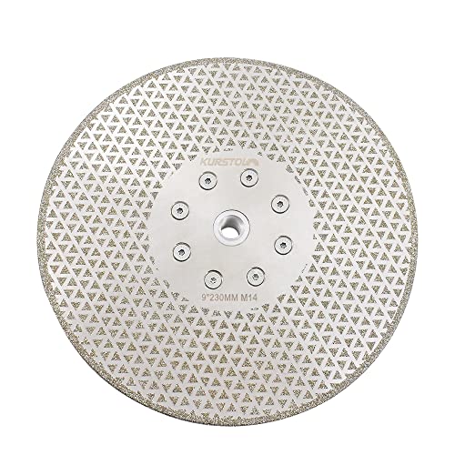 KURSTOL Diamant Trennscheibe - Diamantklinge 230mm Diamanttrennscheibe,Engelsschleifer Dorn 22mm-16mm zum Schneiden und Schleifen von Keramikfliesen, Porzellan, Granit, Marmor KURSTOL Diamant Trennscheibe - Diamantklinge 230mm Diamanttrennscheibe,Engelsschleifer Dorn 22mm-16mm zum Schneiden und Schleifen von Keramikfliesen, Porzellan, Granit, Marmor von KURSTOL