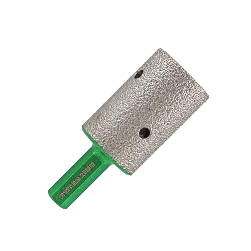 KURSTOL Fingerfräser Diamant - Diamantbohrer 25mm x Sechskantschaft zur Vergrößerung der Formung von runden Abschrägungen vorhandenem Loch von Porzellan,keramik,Granit,Marmor flach von KURSTOL