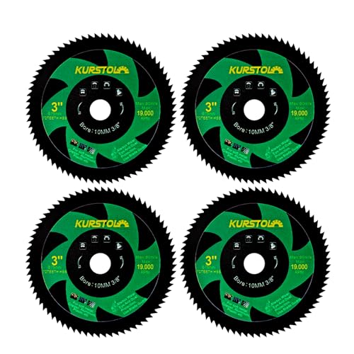 KURSTOL HSS Metall Trennscheibe - 4 Stück 75mm x 10mm Sägeblatt für Kupfer, Aluminium, Metall, Blech von KURSTOL