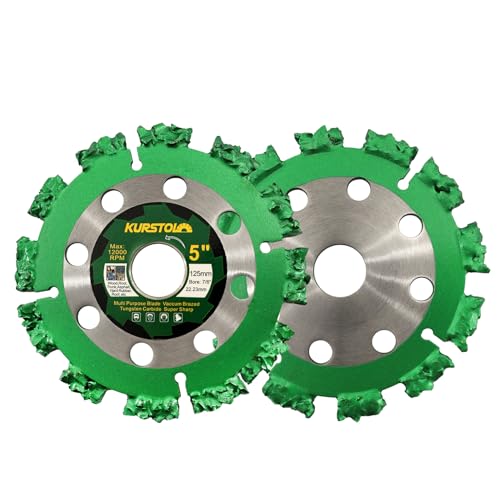 KURSTOL Trennscheibe für Wurzeln 125mm- Premium Qualität Hartmetall Trennscheibe 2 Stück 125mm x 22.23mm Schneiden für Baumstamm, Holz, Hartgummi, Kunststoff KURSTOL Trennscheibe für Wurzeln 125mm- Premium Qualität Hartmetall Trennscheibe 2 Stück 125mm x 22.23mm Schneiden für Baumstamm, Holz, Hartgummi, Kunststoff von KURSTOL