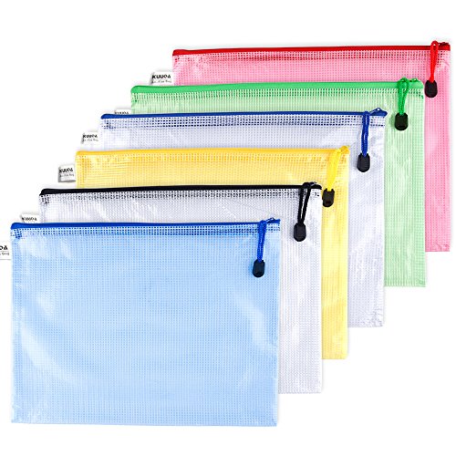 Kuuqa 6 Stück A4 Dokumententasche Wasserdicht Mesh Zipper Taschen Dokument Taschen Zip Folder für Schulbüro Hausaufgaben Speicher Farbe Taschen Kuuqa 6 Stück A4 Dokumententasche Wasserdicht Mesh Zipper Taschen Dokument Taschen Zip Folder für Schulbüro Hausaufgaben Speicher Farbe Taschen von KUUQA