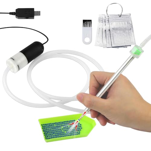 KUWUNG E-Painter Diamant Painting Stift, Diamantmalerei Zubehör, Vakuum Diamond Paint Stift, Diamond Paint Zubehör mit Ablagefach, Diamantmalerei Zubehör, Langlebig und Stabil von KUWUNG