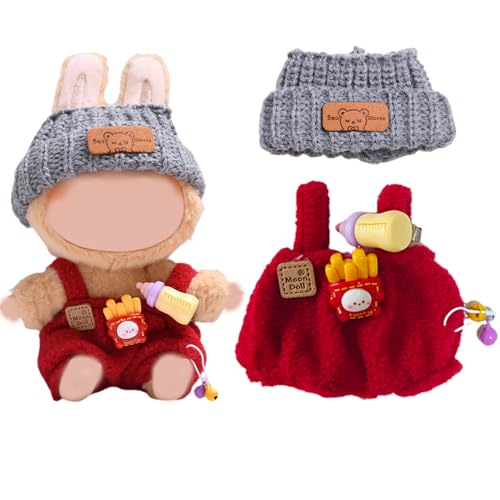 KUWUNG Kleidung für Puppe, Bekleidung für 17cm Plüsch, Puppenkleidung für Doll, Zubehör für Puppe, Kleidung für Plüsch Toy, ohne Puppe (B) von KUWUNG