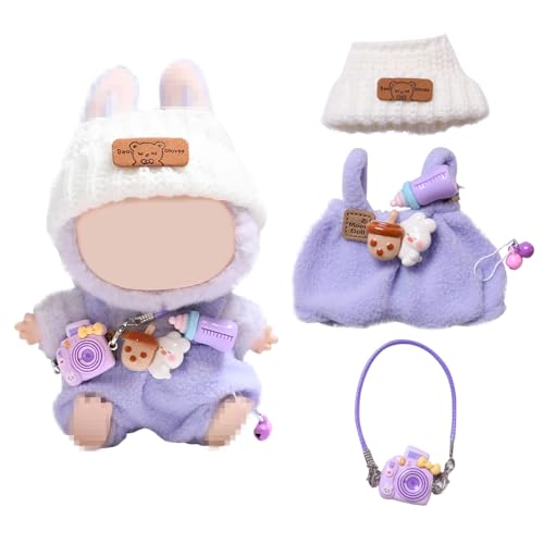 KUWUNG Kleidung für Puppe, Bekleidung für 17cm Plüsch, Puppenkleidung für Kleidung, Zubehör für Puppe, Kleidung für Bubu Plüsch Toy, ohne Puppe KUWUNG Kleidung für Puppe, Bekleidung für 17cm Plüsch, Puppenkleidung für Kleidung, Zubehör für Puppe, Kleidung für Bubu Plüsch Toy, ohne Puppe von KUWUNG
