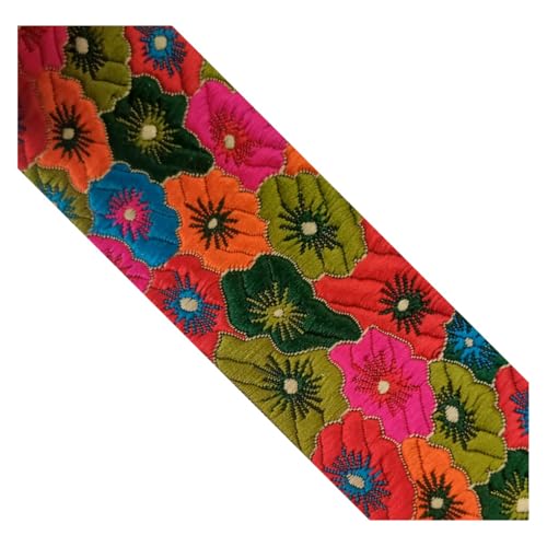 KVR Polyester-Seide, Brokat, Jacquard, Basteln, Nähen, Stickerei, Dekoration, Band, Spitze, Kleid, Rock, Hochzeit, Party (1,529 cm breit, 9 m in der Rolle) von KVR