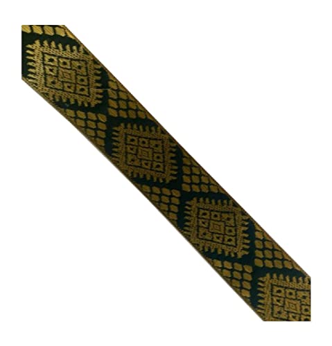 KVR Polyester-Seide, Brokat, Jacquard, Basteln, Nähen, Stickerei, Dekoration, Band, Spitze, Kleid, Rock, Hochzeit, Party (276,9–3,8 cm breit, 6 m in der Rolle) von KVR