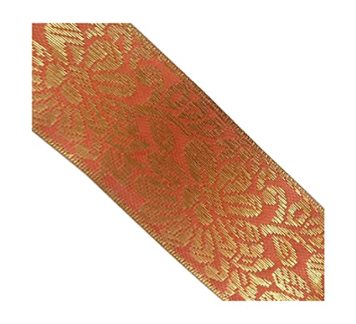 KVR Polyester-Seide, Brokat, Jacquard, Basteln, Nähen, Stickerei, Dekoration, Band, Spitze, Kleid, Rock, Hochzeit, Party (284,5–3,8 cm breit, 6 m in der Rolle) von KVR
