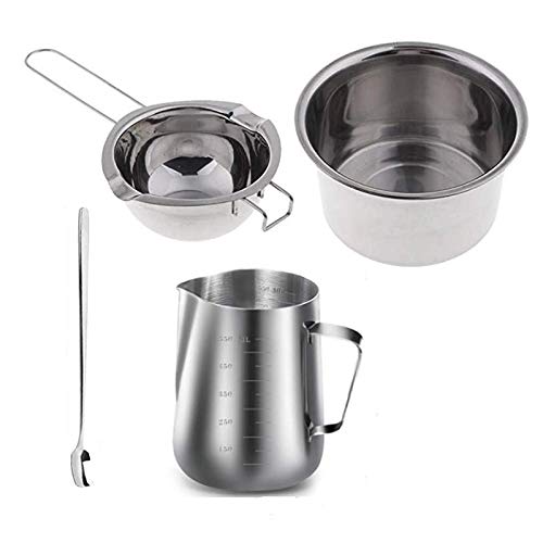 KVSERT 4 Set Edelstahl Doppelkessel Langer Wachsschmelztopf & Rührlöffel Kerzenherstellung Seife DIY Duftkerze Werkzeuge KVSERT 4 Set Edelstahl Doppelkessel Langer Wachsschmelztopf & Rührlöffel Kerzenherstellung Seife DIY Duftkerze Werkzeuge von KVSERT