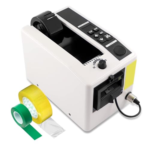Elektrische Bandschneidemaschine, automatischer Verpackungsspender, 30-W-Büro-Klebebandspender, Schnittlänge 20–999 mm, geeignet für transparentes Klebeband, Faser- und Acetatband Elektrische Bandschneidemaschine, automatischer Verpackungsspender, 30-W-Büro-Klebebandspender, Schnittlänge 20–999 mm, geeignet für transparentes Klebeband, Faser- und Acetatband von KVTUYC