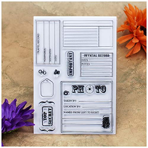 KWELLAM Etikettenanhänger Foto Top Secret Offizielle Record Clear Stempel für Kartengestaltung Dekoration und DIY Scrapbooking von KWELLAM