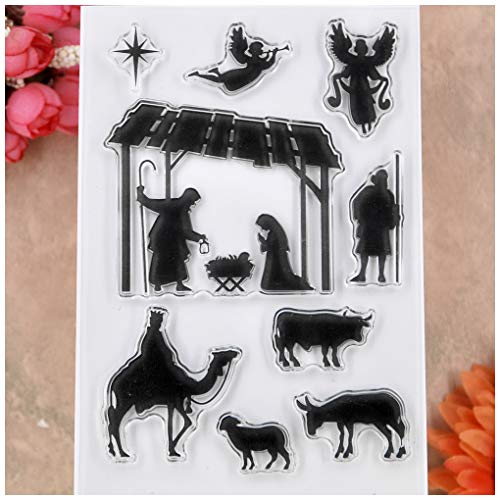 KWELLAM Frohe Weihnachten Engel Stern Klar Stempel für Kartenherstellung Dekoration und DIY Scrapbooking KWELLAM Frohe Weihnachten Engel Stern Klar Stempel für Kartenherstellung Dekoration und DIY Scrapbooking von KWELLAM