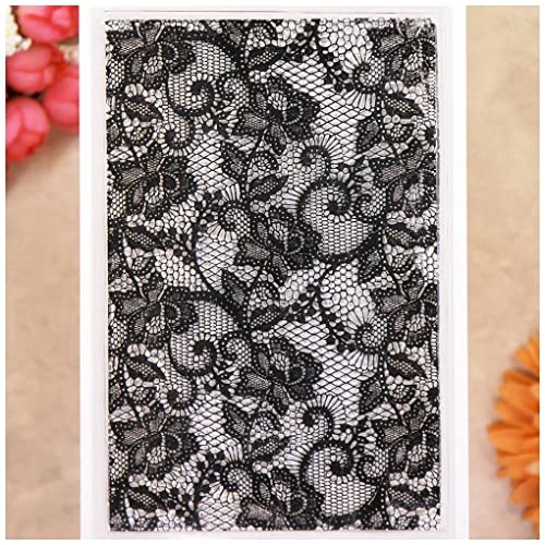 KWELLAM Mesh Lace Flower Zweig Clear Stamps for Card Making Decoration and DIY Scrapbooking 22052528 von KWELLAM