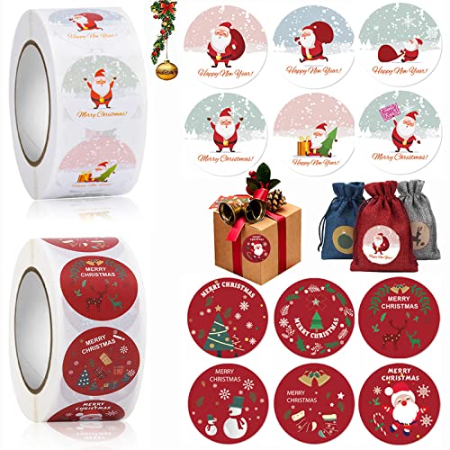 1000 Stück Weihnachtssticker, Weihnachtsaufkleber Selbstklebend,Weihnachten Sticker Rolle,Aufkleber Weihnachten für Weihnachtskarten/Scrapbooking/Umschlag/Geschenktüten 1000 Stück Weihnachtssticker, Weihnachtsaufkleber Selbstklebend,Weihnachten Sticker Rolle,Aufkleber Weihnachten für Weihnachtskarten/Scrapbooking/Umschlag/Geschenktüten von KWHSUN