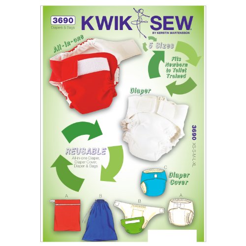 KWIK-SEW PATTERNS Diapers, Diaper Cover, Insert & Bags - XS - S - M - L - XL, Bag Sizes: S - M - L von KWIK-SEW PATTERNS