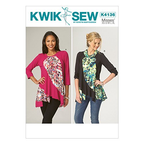 Kwik Sew Patterns K4136 OSZ X-Small/Small/Medium/Large/X-Large Misses Tops, Multi-Colour by KWIK-SEW PATTERNS von KWIK-SEW PATTERNS
