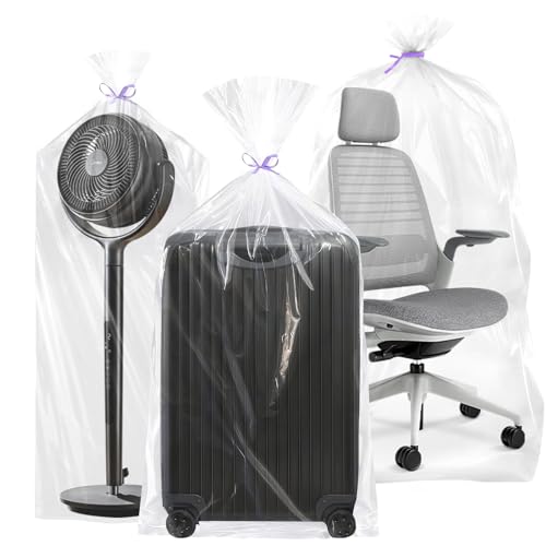 KWJEIULSOQ Extra große Plastiktüten, 100 x 152 cm, 3 große, transparente Plastiktüten, feuchtigkeitsbeständige und staubdichte Aufbewahrungstasche, geeignet für Gepäck, Möbel, Stühle, Plüschtiere KWJEIULSOQ Extra große Plastiktüten, 100 x 152 cm, 3 große, transparente Plastiktüten, feuchtigkeitsbeständige und staubdichte Aufbewahrungstasche, geeignet für Gepäck, Möbel, Stühle, Plüschtiere von KWJEIULSOQ