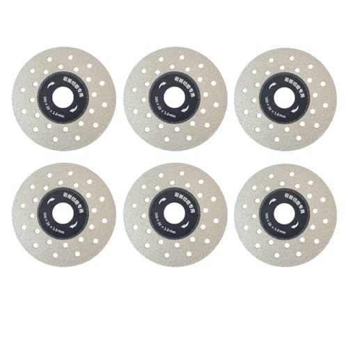 KWJNH 3/6 Stück poröse, verbreiterte Schneidklinge für Steinkeramik, 10,2 cm Diamant-Fliesenschneide-Schleifscheibe für Winkelschleifer, Keramikfliesen und Steinplatten, Trenn- und Schleifscheibe (6 KWJNH 3/6 Stück poröse, verbreiterte Schneidklinge für Steinkeramik, 10,2 cm Diamant-Fliesenschneide-Schleifscheibe für Winkelschleifer, Keramikfliesen und Steinplatten, Trenn- und Schleifscheibe (6 von KWJNH