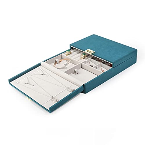 KWMAEEUID Anhänger-Aufbewahrungsbox mit großer Kapazität, hochwertiges Mikrofaser-Armband-Display, Schmuck-Geschenk (Farbe: B, Größe: 29 x 23 x 5,8 cm) von KWMAEEUID