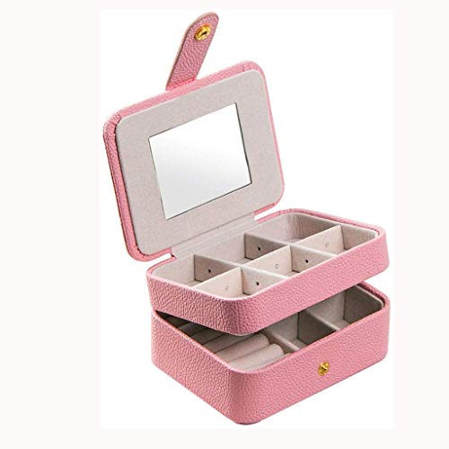 KWMAEEUID Aufbewahrungsbox, Schmuck-Aufbewahrungsbox, Reise-Schmuckschatulle, doppelte Schmuck-Aufbewahrungsbox, kleine Aufbewahrungsbox mit KWMAEEUID Aufbewahrungsbox, Schmuck-Aufbewahrungsbox, Reise-Schmuckschatulle, doppelte Schmuck-Aufbewahrungsbox, kleine Aufbewahrungsbox mit von KWMAEEUID
