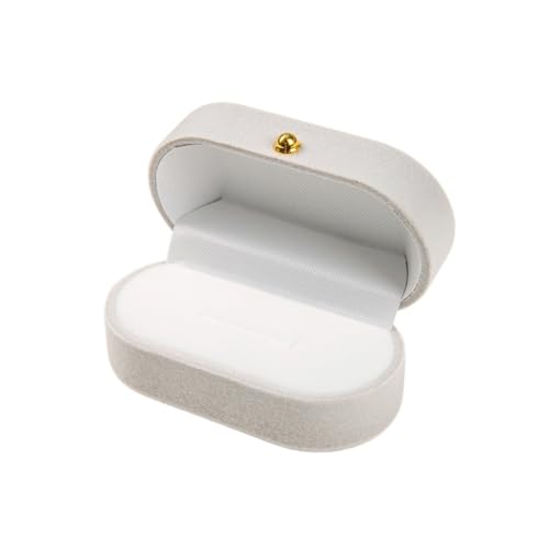 KWMAEEUID Goldknopf-Flanell-Schmuckschatulle, Vorschlagsverpackungsbox, Schmuckaufbewahrungsbox (Farbe: Argento, Größe: 70 x 40 x 30 mm) von KWMAEEUID