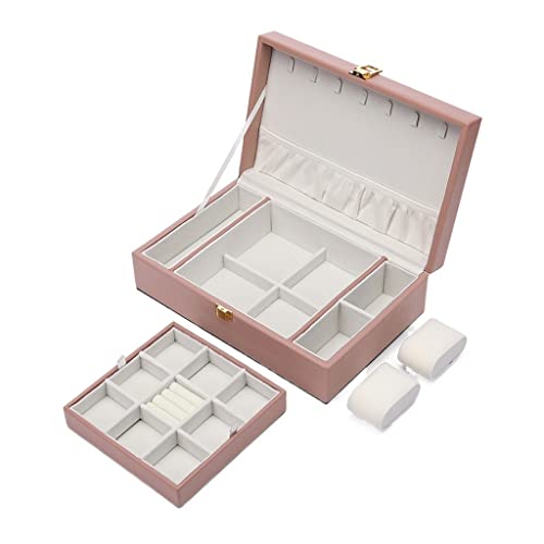 KWMAEEUID Große Kapazität Handschmuck Aufbewahrungsbox Ohrringe Ohrstecker Halskette Hochzeit Schmuckschatulle (Farbe: D, Größe: 29,6 * 19,8 * 9 cm) von KWMAEEUID