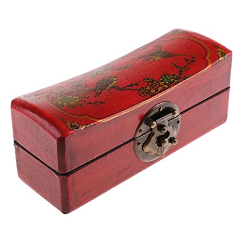 KWMAEEUID Handgefertigte Vintage-Retro-Kissenschatulle, Schmuckschatulle, Hochzeitsgeschenke, Schmuckschatulle (Farbe: Rojo, Größe: Einheitsgröße) von KWMAEEUID