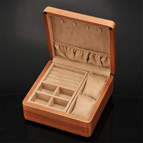 KWMAEEUID Hölzerne Ring-Schmuckschatulle-Anzeigen-Halter-Ring-Kasten-Sammlungs-Vitrine für Verlobungszeremonie-Geschenk (Farbe: A) von KWMAEEUID