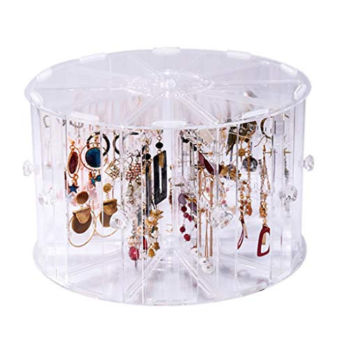 KWMAEEUID Kunststoff-transparenter Ohrring-Regal-Ausstellungsstand, Haushalts-Schmuckschatulle zum Aufhängen von Halsketten-Schmuck-Aufbewahrungsbox von KWMAEEUID
