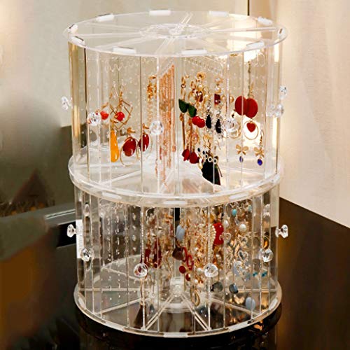 KWMAEEUID Kunststoff-transparenter Ohrring-Regal-Ausstellungsstand, Haushalts-Schmuckschatulle zum Aufhängen von Halsketten-Schmuck-Aufbewahrungsbox KWMAEEUID Kunststoff-transparenter Ohrring-Regal-Ausstellungsstand, Haushalts-Schmuckschatulle zum Aufhängen von Halsketten-Schmuck-Aufbewahrungsbox von KWMAEEUID