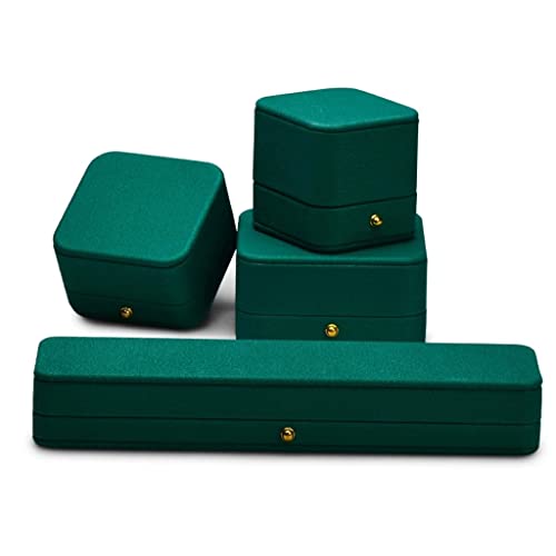 KWMAEEUID Leder-Flanell-Ringbox, Anhänger-Etui, Armband-Aufbewahrungsbox, Lange Kette, Paket, Schmuck-Organizer (Farbe: A, Größe: wie abgebildet) von KWMAEEUID