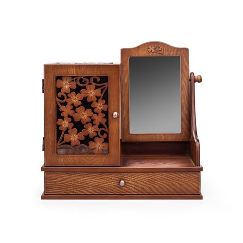 KWMAEEUID Make-up-Aufbewahrungsbox mit Schnitzerei, großes Fassungsvermögen, handgefertigte Schmuckschatulle KWMAEEUID Make-up-Aufbewahrungsbox mit Schnitzerei, großes Fassungsvermögen, handgefertigte Schmuckschatulle von KWMAEEUID