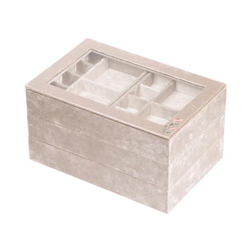 KWMAEEUID Mehrschichtige, multifunktionale Schmuckschatulle, Schmuckaufbewahrungsbox mit großer Kapazität KWMAEEUID Mehrschichtige, multifunktionale Schmuckschatulle, Schmuckaufbewahrungsbox mit großer Kapazität von KWMAEEUID