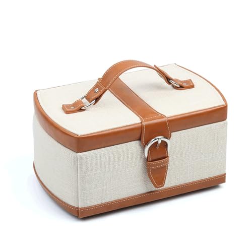 KWMAEEUID Multifunktionale Schmuckschatulle aus Leder im Schubladenstil, Ohrringe, Ohrringe, Schloss, Schmuckschatulle KWMAEEUID Multifunktionale Schmuckschatulle aus Leder im Schubladenstil, Ohrringe, Ohrringe, Schloss, Schmuckschatulle von KWMAEEUID