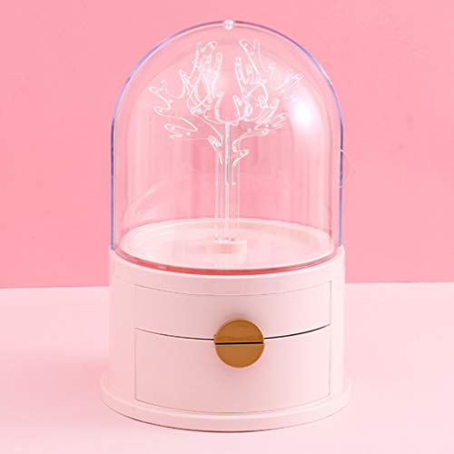 KWMAEEUID Ohrringe Schmuckschatulle Aufbewahrungsbox Handschmuck Große Kapazität Rotierende Haarnadel Ohrring Halskette Display Regal (Farbe: A) von KWMAEEUID
