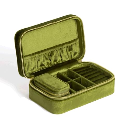 KWMAEEUID Schmuck-Aufbewahrungsbox, Ohrring-Halskette, Schmuck, Schmuckklassifizierung, Klappdeckel, Schmuckschatulle (Farbe: 3er-Pack, Größe: 18 cm) von KWMAEEUID