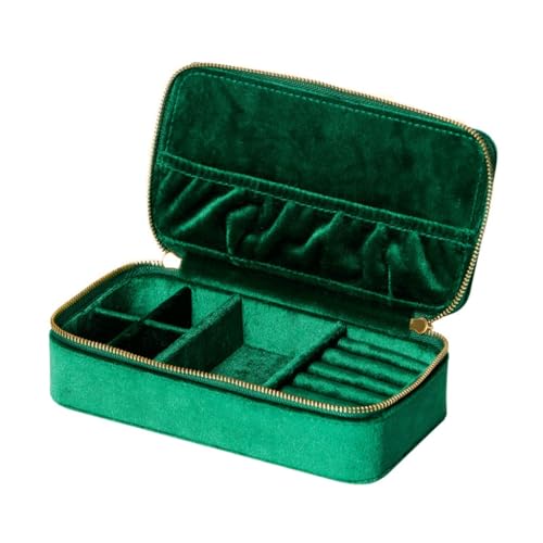KWMAEEUID Schmuck-Aufbewahrungsbox für Ohrringe, Halsketten, Schmuck, Klassifizierung, Klappdeckel, Schmuckschatulle (Farbe: Argento, Größe: 18,2 cm) von KWMAEEUID