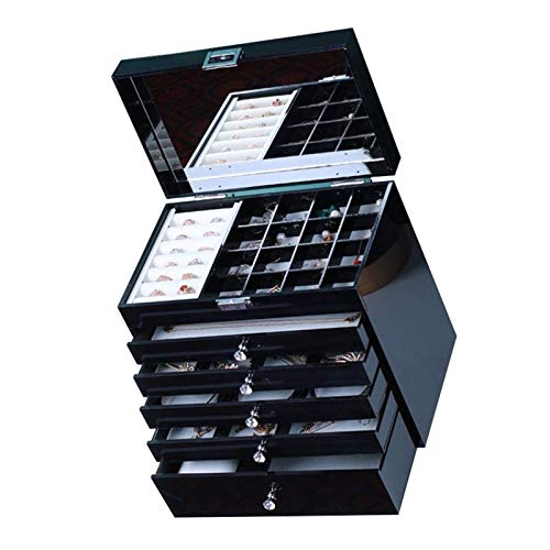 KWMAEEUID Schmuckschatulle, Schmuck-Organizer für Mädchen, abschließbare verspiegelte Aufbewahrungsbox, Geschenkidee KWMAEEUID Schmuckschatulle, Schmuck-Organizer für Mädchen, abschließbare verspiegelte Aufbewahrungsbox, Geschenkidee von KWMAEEUID