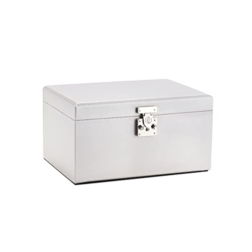 KWMAEEUID Schmuckschatulle, abschließbare Schmuckschatulle, Aufbewahrungsbox, vierschichtige Schmuckschatulle zur Aufbewahrung von Ringen, Armbändern, Halsketten, Ohrringen und Uhren, Auf KWMAEEUID Schmuckschatulle, abschließbare Schmuckschatulle, Aufbewahrungsbox, vierschichtige Schmuckschatulle zur Aufbewahrung von Ringen, Armbändern, Halsketten, Ohrringen und Uhren, Auf von KWMAEEUID