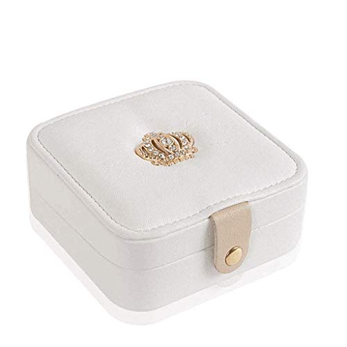 KWMAEEUID Schmuckschatulle, kleine Reise-Schmuckschatulle, Mini-Aufbewahrungsbox, integrierter Spiegel, tragbare Schmuck-Finishing-Box aus Leder KWMAEEUID Schmuckschatulle, kleine Reise-Schmuckschatulle, Mini-Aufbewahrungsbox, integrierter Spiegel, tragbare Schmuck-Finishing-Box aus Leder von KWMAEEUID