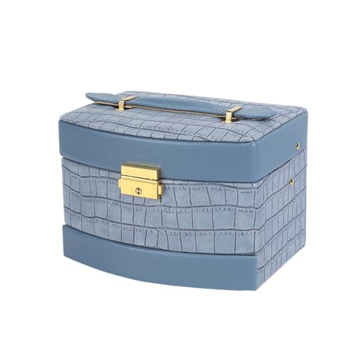KWMAEEUID Schmuckschatulle, mehrschichtig, für Ohrringe, Ringe, Aufbewahrungsbox, Schubladen-Stil, Halskette, Armband, Schmuckschatulle (Farbe: D, Größe: 18 x 14 x 12,5 cm) von KWMAEEUID
