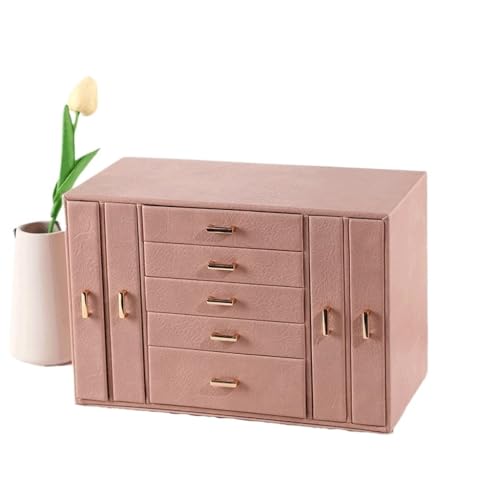 KWMAEEUID Schmuckschatulle, mehrschichtige Aufbewahrungsbox für Ohrringe, Schubladen-Stil, Halskette, Armband, Schmuckschatulle (Farbe: 3er-Pack, Größe: 33,5 cm) von KWMAEEUID