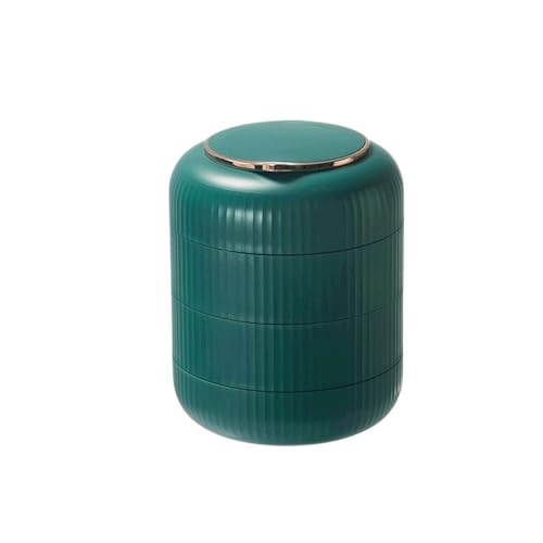 KWMAEEUID Schmuckschatulle, mehrschichtige Aufbewahrungsbox für Ohrringe, Schubladen-Stil, Halskette, Armband, Schmuckschatulle (Farbe: Argento, Größe: 14 cm) von KWMAEEUID