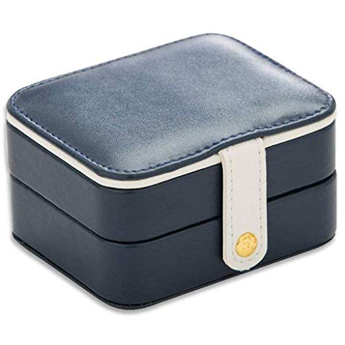 KWMAEEUID Schmuckschatulle – Mehrschichtige Schmuckschatulle für Zuhause, tragbare Kopfbedeckung, Schmuckschatulle, Aufbewahrungsbox (Farbe: Weiß-Stil) von KWMAEEUID