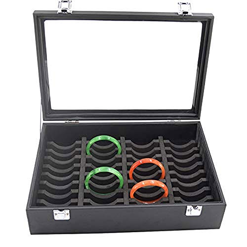 KWMAEEUID Schmuckschatulle – Ohrring-Aufbewahrung, Samt-Vitrine, Ohrring-Organizer, Samt-Schmuck (Farbe: Schwarz) von KWMAEEUID