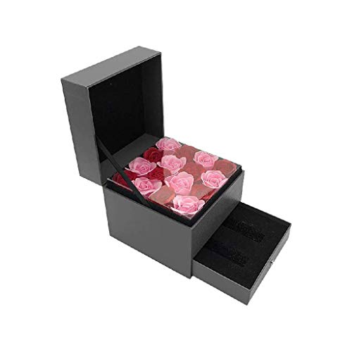 KWMAEEUID Schmuckschatulle – Ohrring-Organizer-Halter – Schlitze, Klassische Schmuckschatulle mit Schublade, Verschluss KWMAEEUID Schmuckschatulle – Ohrring-Organizer-Halter – Schlitze, Klassische Schmuckschatulle mit Schublade, Verschluss von KWMAEEUID