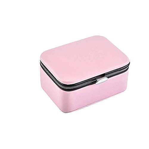 KWMAEEUID Schmuckschatulle – Reise-Schmuckkästchen, kleine Schmuckschatulle, tragbare Reise-Schmuckschatulle, Organizer, Aufbewahrungsbox für Ringe und Ohrringe (Farbe: Argento) von KWMAEEUID