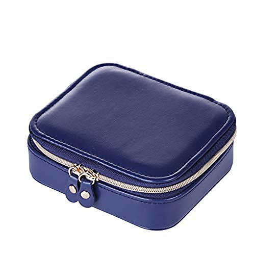 KWMAEEUID Schmuckschatulle – Reise-Schmuckschatulle für Damen, Aufbewahrungskoffer, tragbarer Schmuck-Organizer aus Leder für Halskette, Ohrringe, Ringe, Armband (Farbe: B) von KWMAEEUID