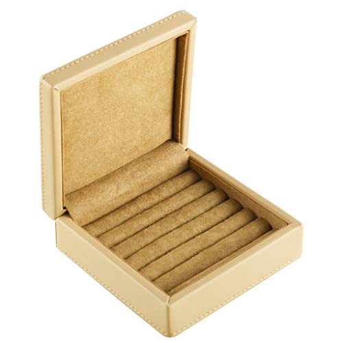 KWMAEEUID Schmuckschatulle – einfache Mikrofaser-Leder-Herren-Manschettenknöpfe-Box, Leder-Ohrstecker, Schmuck-Aufbewahrungsbox (Farbe: Argento) von KWMAEEUID